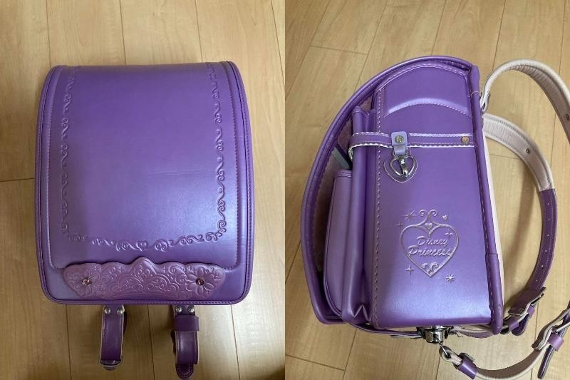 Bolso Escolar Japonés Randoseru Mochila para Niños Princesa Disney Púrpura Japón #7