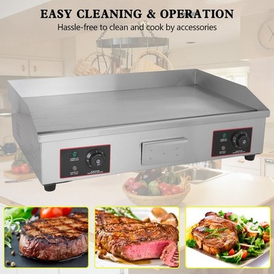 30''Commercial Electric Griddle Countertop Griddle Grill Countertop Grill 4400W #