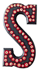 Dot Painted Wood Letter-S
