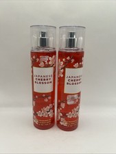 Lot/2 Bath  Body Works Japanese Cherry Blossom Fine Fragrance Mist 8 oz X 2