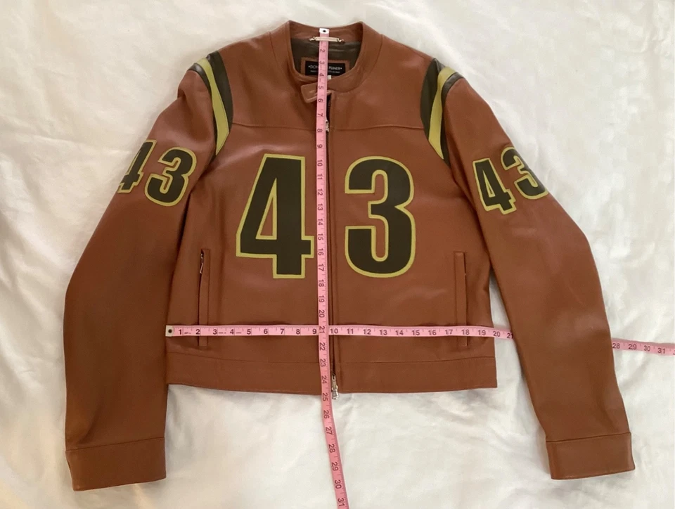 Chaqueta de moto Donald Pliner para hombre - italiana talla 50 - cuero Foto 4 de 4