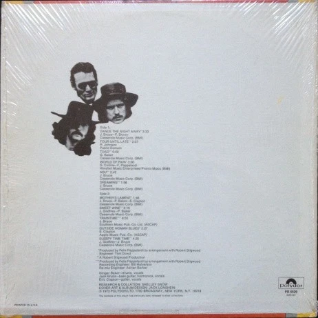 Cream - Off The Top (LP, Comp, Promo, Off) (Very Good Plus (VG+)) - Image 2 of 4
