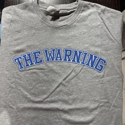 The Warning Band Classic Unisex Tour  Brand New T-Shirt Gray Large Authentic 