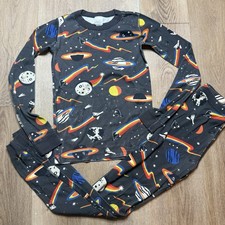 Hannah Anderson Boys Organic Cotton Pajamas Space Planets Spaceship Size 12