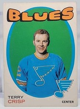 1971-72 O PEE CHEE HOCKEY TERRY CRISP ROOKIE #127 BLUES Vintage Nhl Hockey Hof