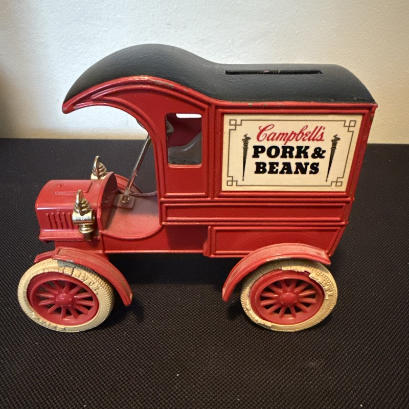 Ertl Replica 1905 Ford Model T "C' Cab Delivery Campbell's Beans Diecast Bank