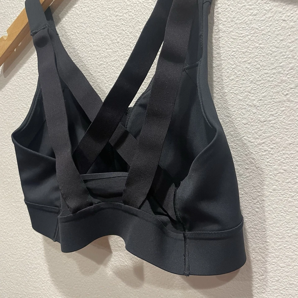 Sujetador deportivo Brooks Plunge negro entrecruzado espalda 300642 mecha de humedad talla M *leer* Foto 3 de 4