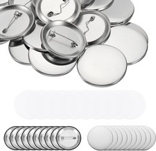 1.5 Inch 37mm Badge Making Supplies, 200 Pcs Round Blank Parts for Button Maker