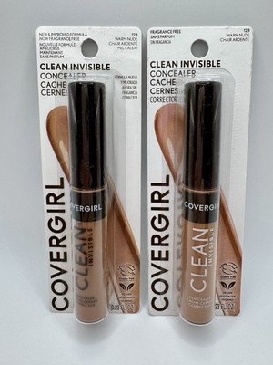 Lot of 2 CoverGirl Clean Invisible Concealer in 123 Warm Nude