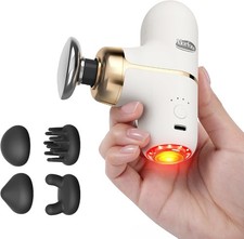 Mini Massage Gun w/Heat  Red Light, 0.48lb Travel Deep Tissue Massager
