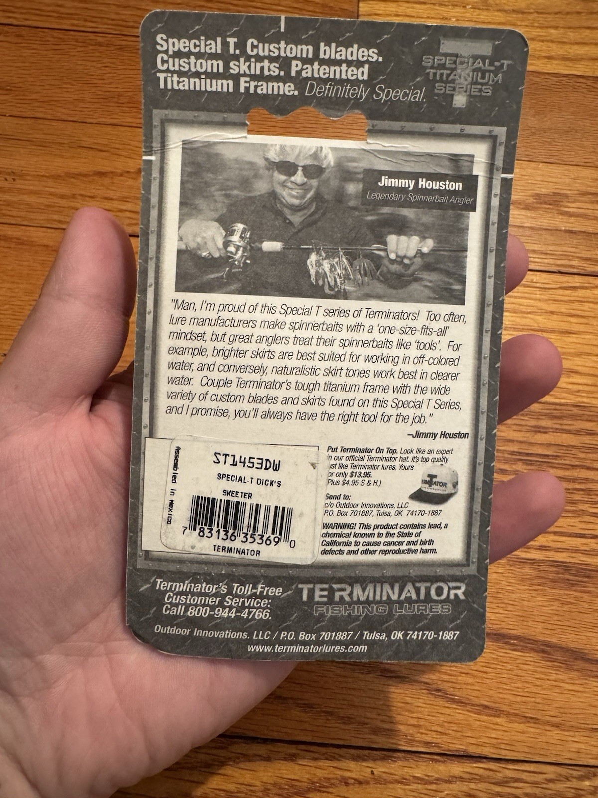 Terminator Special T Spinnerbait. T-1 Dicks Exclusive. Ultra Rare. Color Skeeter - Image 2