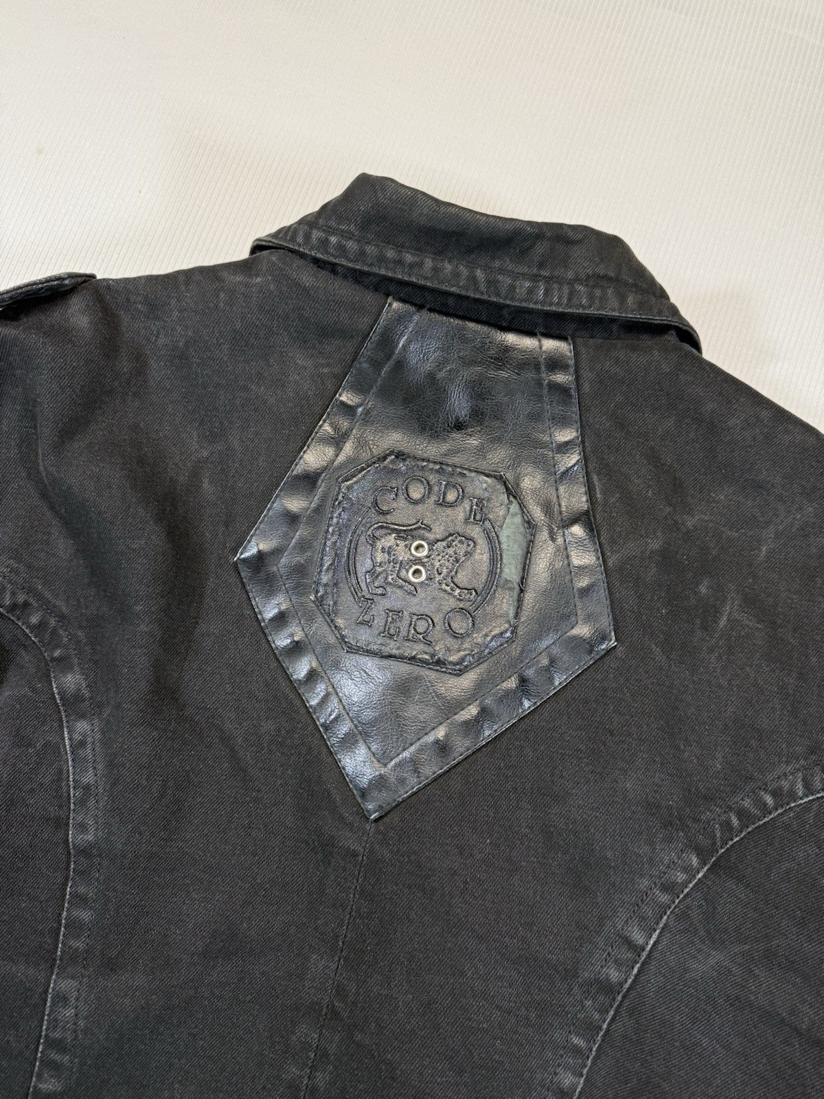 Code Zero Distressed Moto Jacket Men’s M Black Co… - image 5