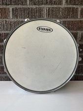 80s Ludwig Metal Snare Drum 8 LUG 14 Black White Badge Vintage