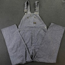VTG Osh Kosh B'Gosh Overall FITS 38x31 Union Made Sanforized Hickory Vestbak USA
