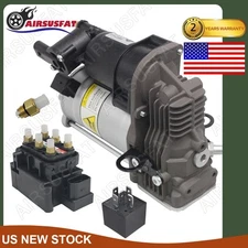 Air Suspension Compressor +Valve Block +Relay For Mercedes Gl Ml Class W166 X166