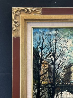 Luigi Bassini Oil Painting Paris Seine River Notre Dame Landscape