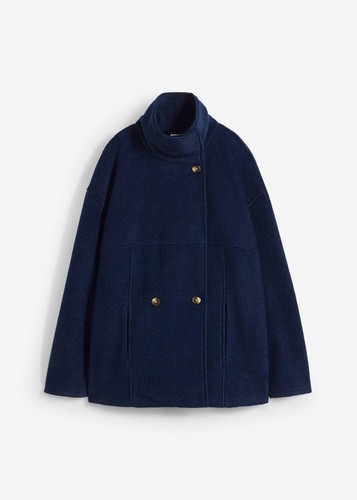 Neu Übergangsjacke in Wolloptik Gr. 46 Dunkelblau Damen Übergangs-Jacke Mantel - Bild 1 von 1