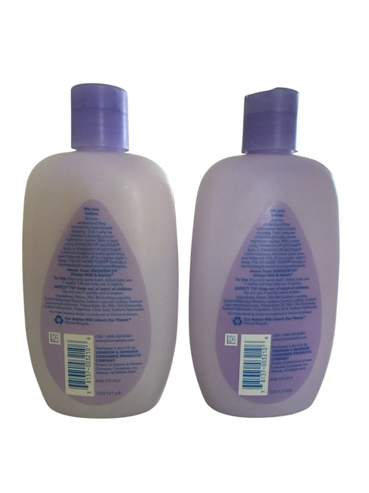 Johnson's Baby Bedtime Bath 9 fl oz nuevo paquete de 2 Foto 2 de 3