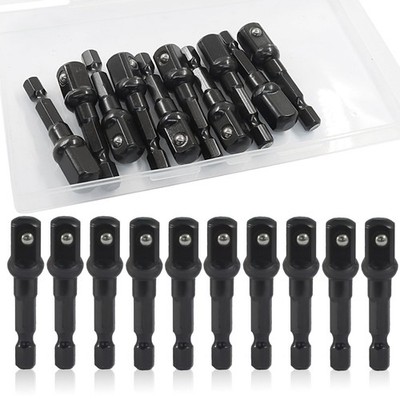10pcs 3/8 Impact Socket Adapter Kit, 3/8 * 50mm
