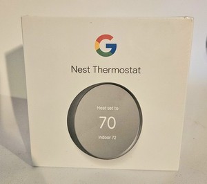 Google Nest Smart Thermostat, Charcoal - Model G4CVZ/GA02081- NIB