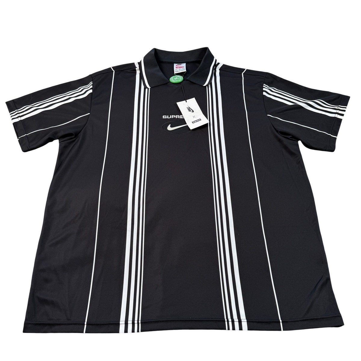 NWT Supreme Nike Jewel Stripe Soccer Jersey Large CW9698-010 | eBay