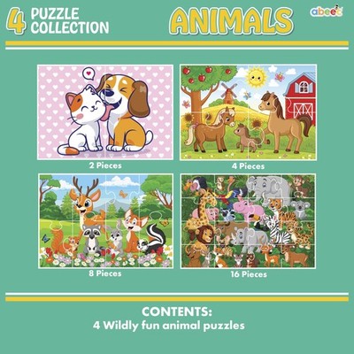 Abeec 4 Puzzle Sammlung - Kleinkind Puzzles - Puzzles für 2-Jährige