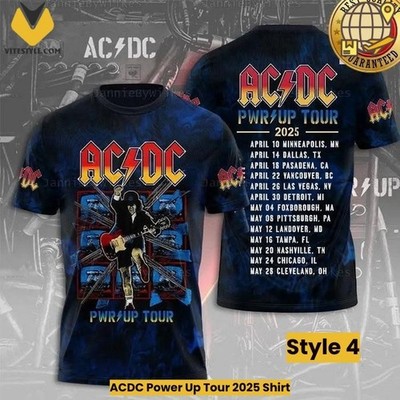 ACDC Power Up Tour 2025 3D T-Shirt Full size BS1706