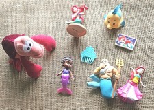Lot Of 8 Disney The Little Mermaid 1.75" To 6" Toy Figures Inc. Plush