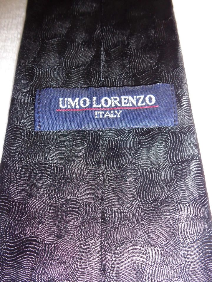 CORBATA UMO LORENZO HOMBRE NEGRA MACIZA 4 X 59 Foto 4 de 4