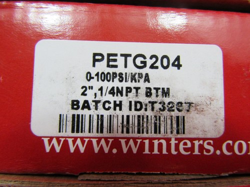 Winters PET Series Steel Dual Scale Gas Test Pressure Gauge PETG204 - Picture 3 of 3