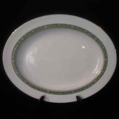 アンティークロイヤルドルトンプレート Vintage Royal Doulton 13in Platter in Rondelay Pattern Gold Trim