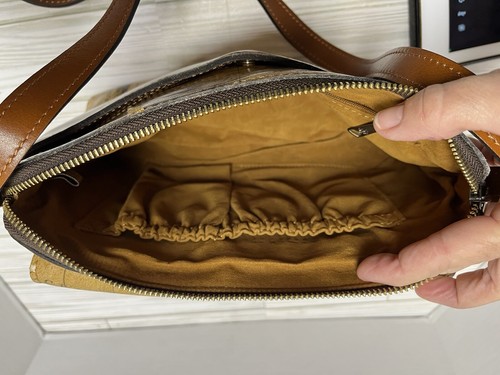 Patricia Nash Salina Crossbody Shoulder Leather Bag European Map Twist Lock EUC - Bild 15 von 15