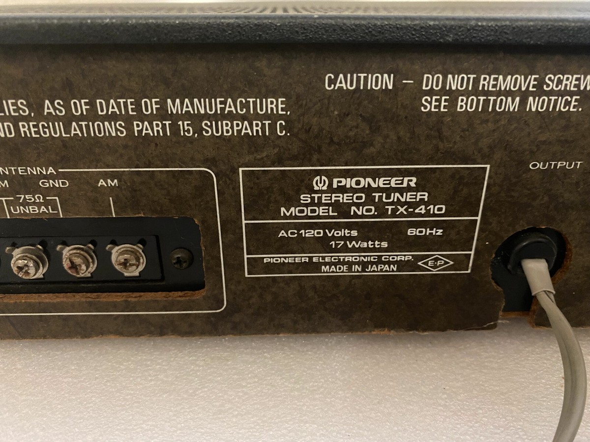 Amplificateur pioneer stereo amplifier sa 410 / tuner tx 410 à