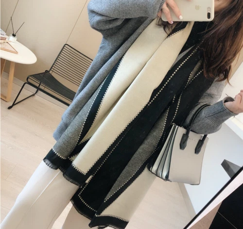 Neu Damen Cashmere Schal Strickschal Wolle Kaschmir warme Wollschal Winter DE- - Bild 7 von 10