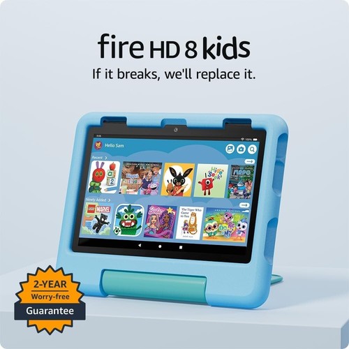 Amazon Fire HD 8 | Kids 3-7 Age | Tablet 32GB | 8 Inch | 2024 | BLUE | RRP £149 - Picture 2 of 7