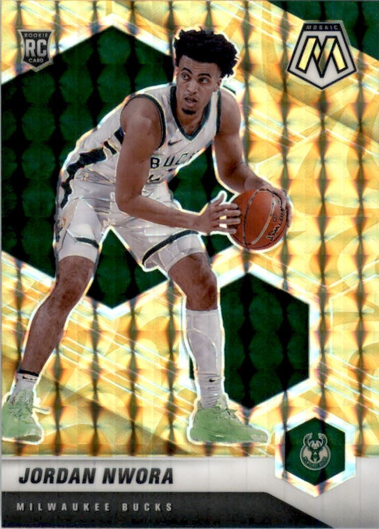 2020-21 PANINI MOSAIC MOSAIC REACTIVE YELLOW #219 JORDAN NWORA