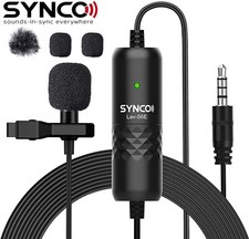 SYNCO Lav-S6E Wired Lavalier Condenser Microphone Omnidirectional for Smartphone