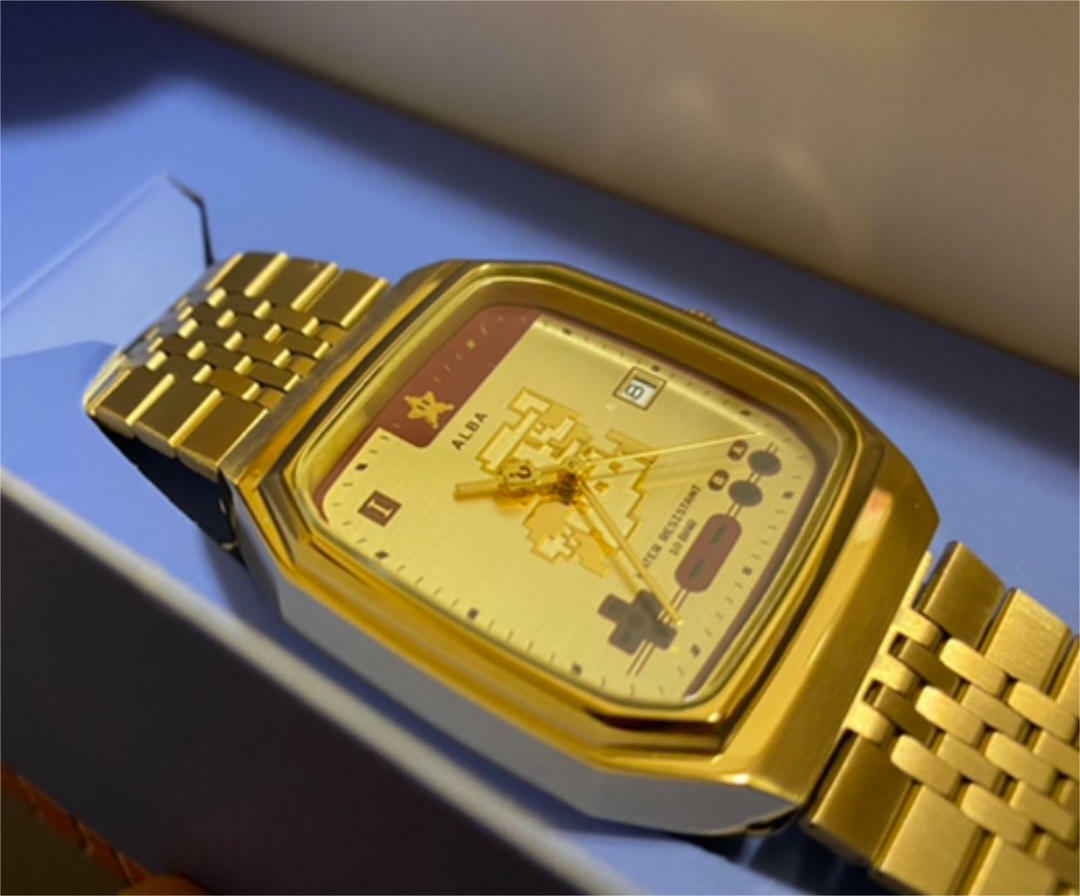 時計 SEIKO ALBA Star Mario Famicom gold watch Seiko Alba] Super Mario : r/Watches