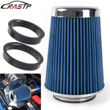 BL Universal Clamp On Cone High Flow Air Intake Filter 9" Tall 3" 3.5" 4" Inlet