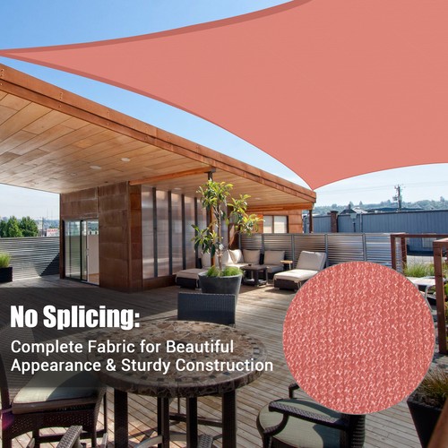 2 Pack 16x16 Ft 97% UV Block Square Sun Shade Sail Canopy Outdoor Backyard Pool - 第 4/12 張圖片
