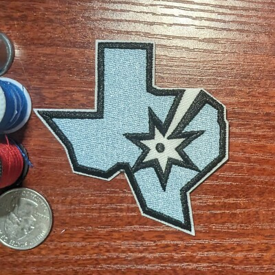 #ad San Antonio Spurs Patch Texas Logo NBA Basketball Embroidered Iron On 3x3quot; $5.00