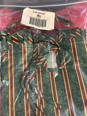 Longaberger Evergreen Basket Fabric Liner Imperial Stripe New # 286148