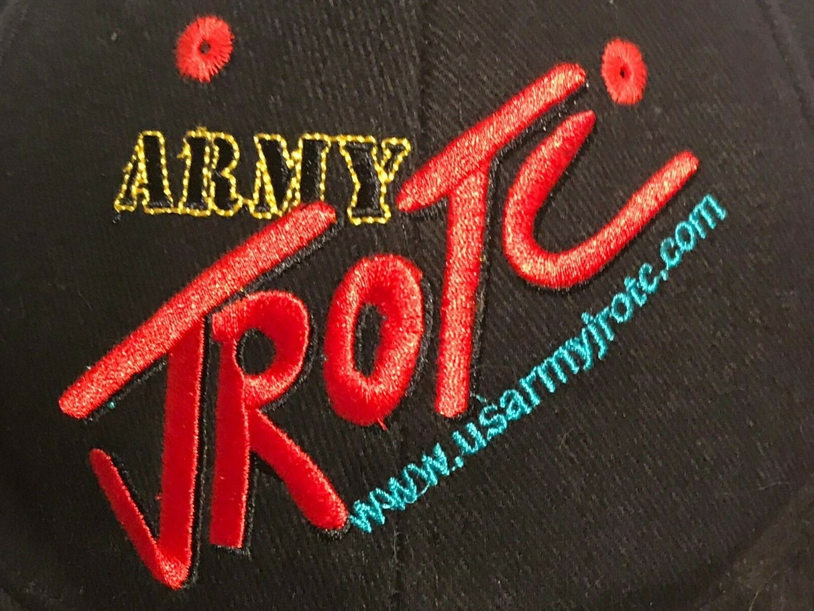 Vintage Army JROTC Black Caps Trucker Hat Gem