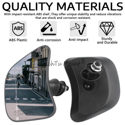 Black Fairing Mount Side Rear Mirrors Fits For Harley Street Glide FLHX/I 2024 - Picture 15 of 21