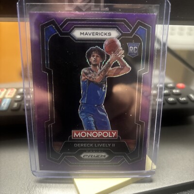 2023-24 Panini Prizm Monopoly Dereck Lively II #24 Purple Wave Prizm Mavs RC