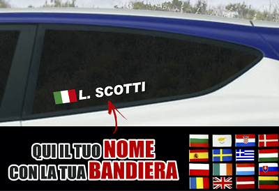 Sticker R6 2 ADESIVI NOME Pilota Auto Rally Tuning Personalizzato Moto Adesivi Rally