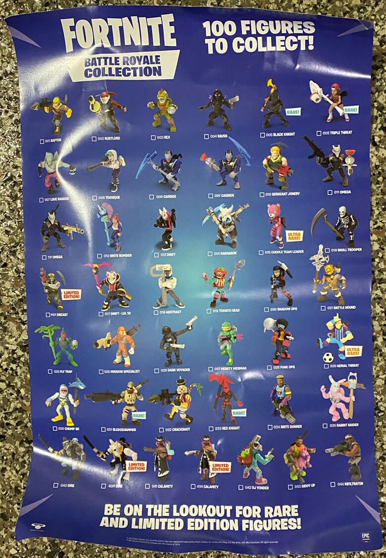 Fortnite Battle Royale Collection Double-sided Checklist Poster