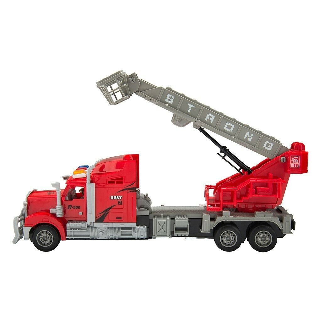 ホビーラジコン REMOTE CONTROL FIRE RESCUE 1:15 Kids RC Toy Remote Control Rescue Fire Truck With Lights