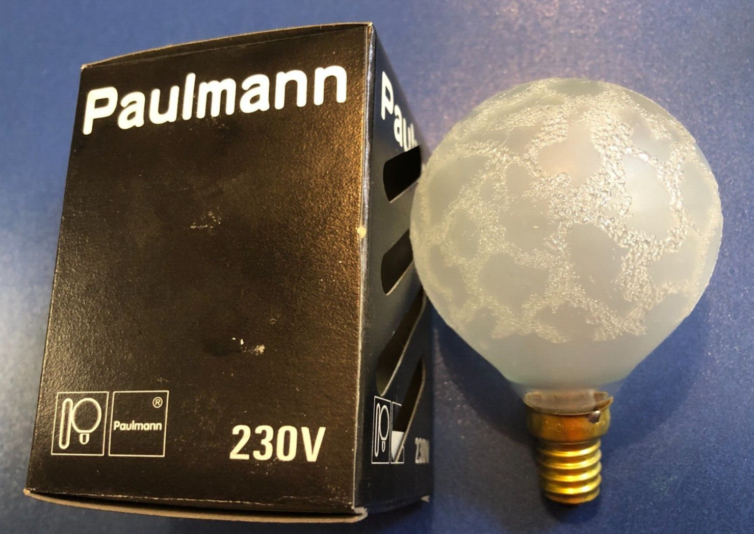 Paulmann Bulb Crocodile Ice Frosted E14 60W 240V Mini Globe G60 Dimmable!