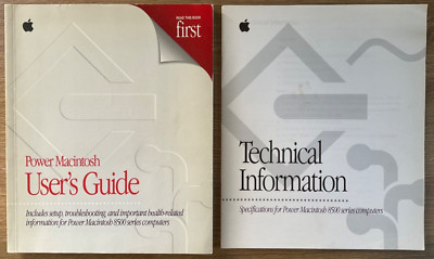 Apple Power Macintosh User Guide + Technical Specification for 8500 Series, 1995